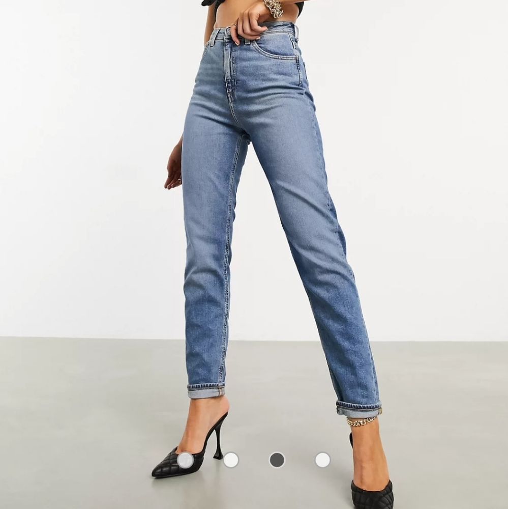 Asos design high rise fairleigh 'slim' mom jeans
